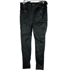 Womens Black Slim Fit Pants Size M Stretch Fabric